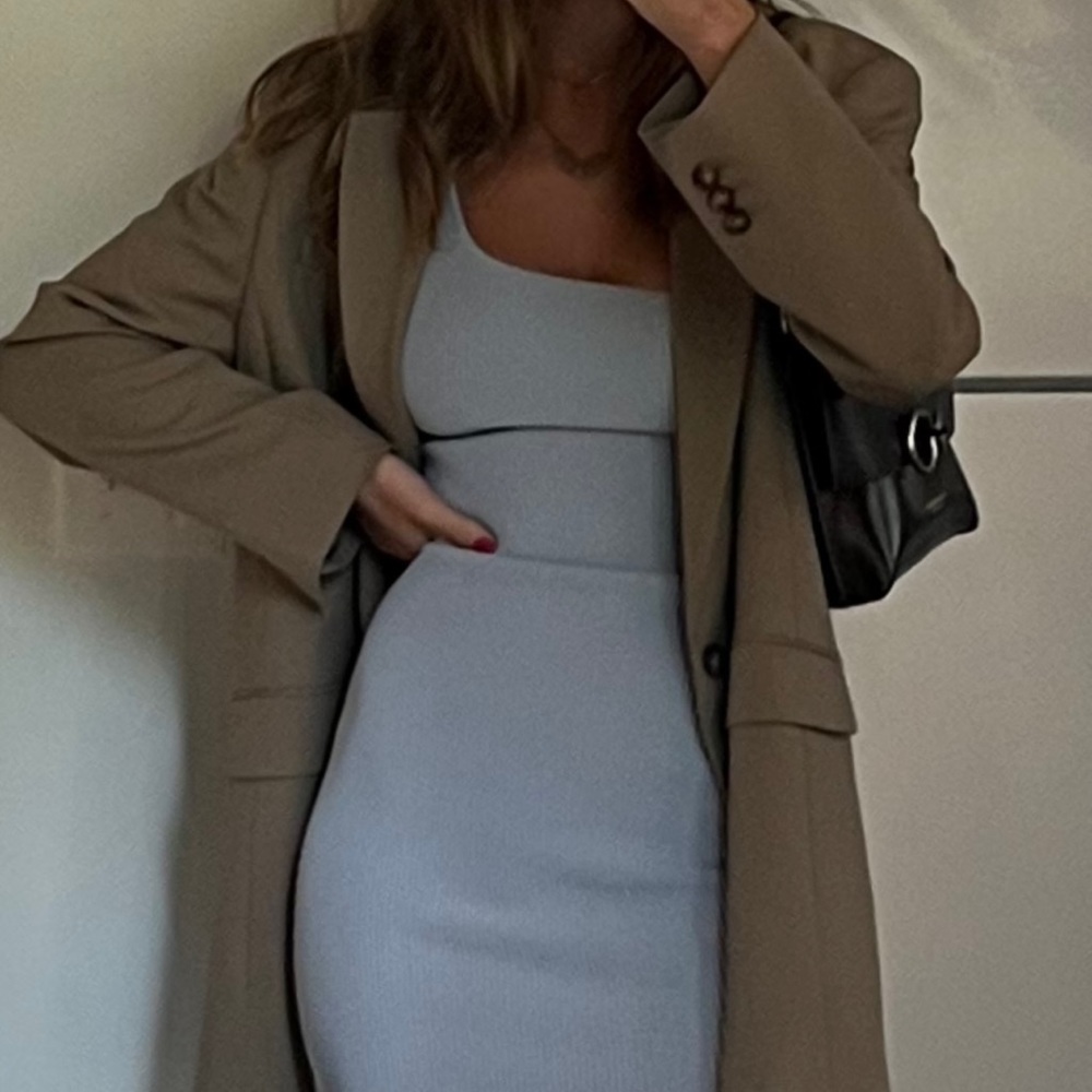 Aritzia One Shoulder Ribbed Dress